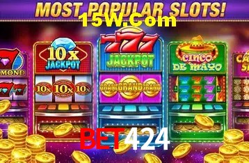 Tela de boas-vindas e lobby de jogos do aplicativo BET424